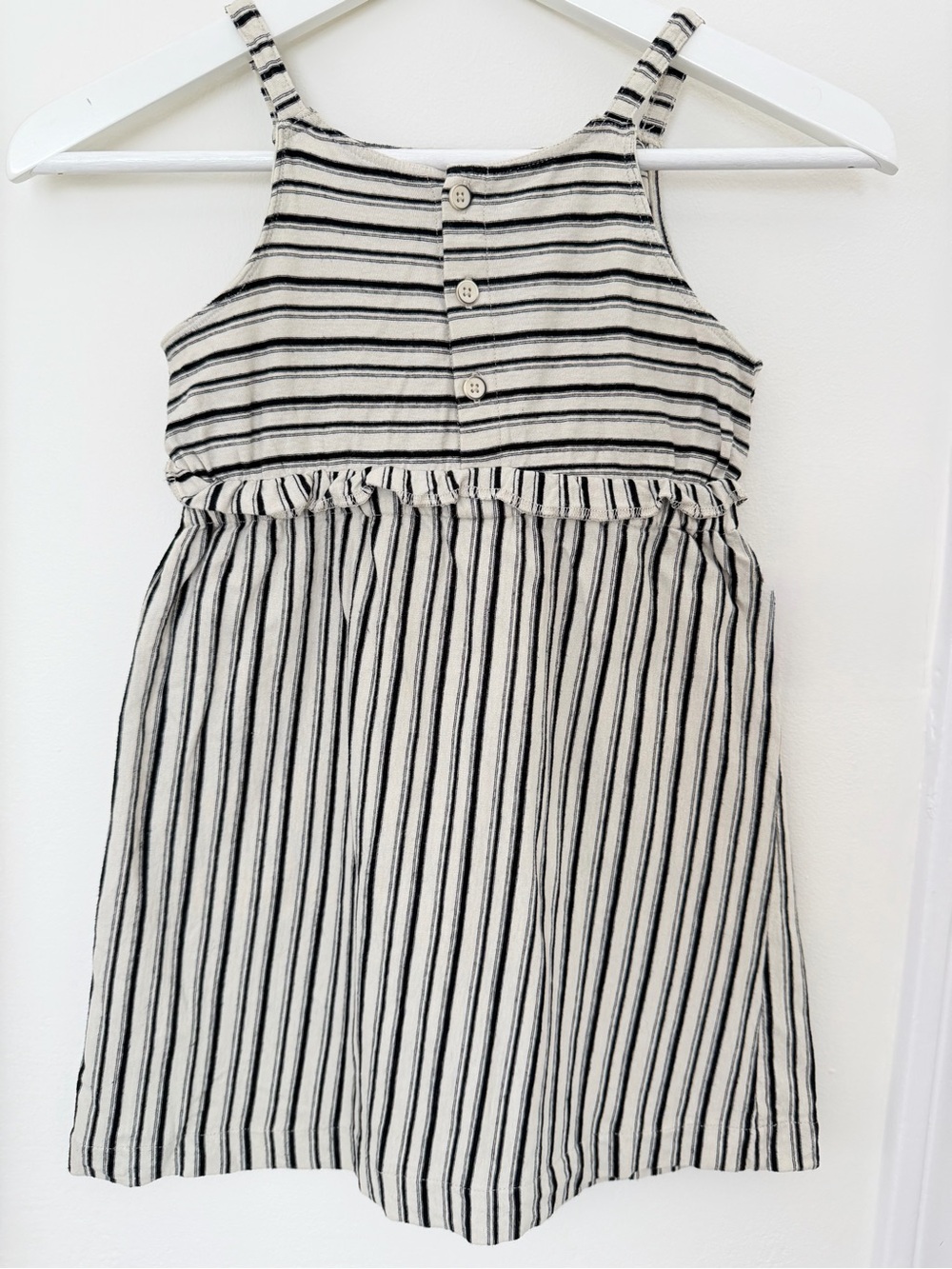 Girls' Black & White Stripe Sundress